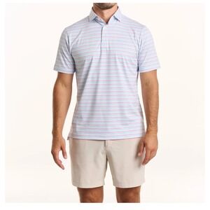 Men's Harlestons The‎ Keowee Performancr Striped Polo size Large